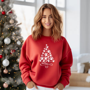 Paw Christmas Tree Sweatshirt