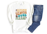 AUTUMN LEAVES AND DOGS PLEASE SWEATSHIRT