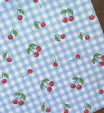 Gingham Cherries Dog Bandana
