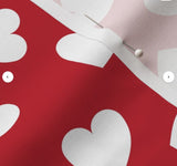 White Hearts on Red Valentine