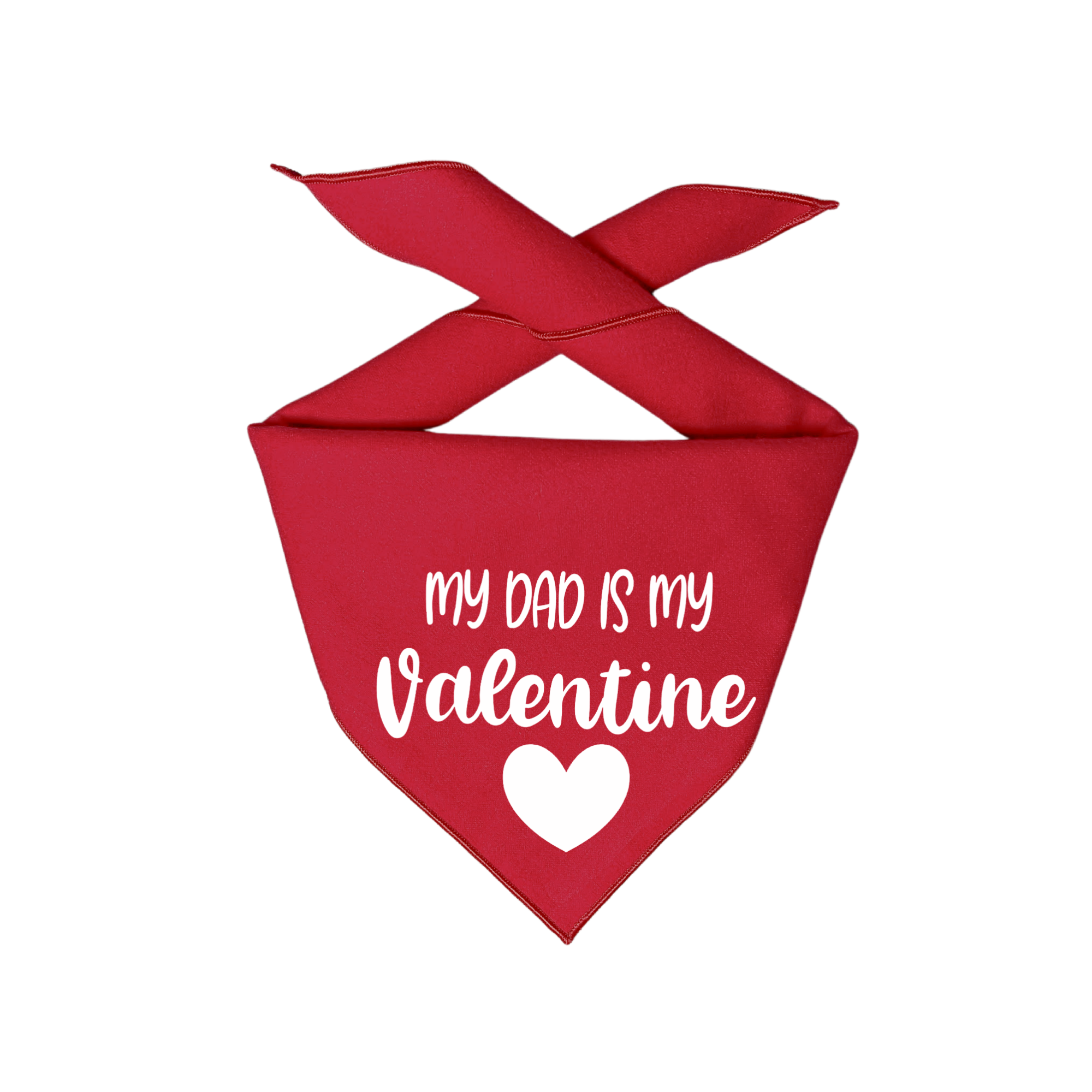 Buster Brown Valentine Hearts Dog Bandana - Tie-On, Red & Pink, Machine Washable