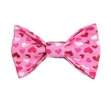 Pink Hearts Bow Tie