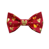 Gold Hearts Bow Tie