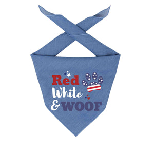 Red White & Woof Dog Bandana