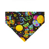 Happy Birthday Dog Bandana Black with Colorful balloons and swirls make this over the collar dog bandana a must for any birthday bash