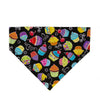 Hello Cupcake! Colorful and bright cupcakes on a Birthday Dog Bandana - Over the Collar Style in 5 Sizes | Free Ship - Paisley Paw Designs