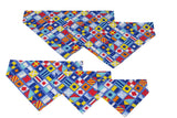 Nautical Flags Dog Bandana - Over the Collar Style in 5 Sizes | Free Ship - Hunter K9 Gear