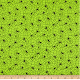 Green Spider Web Fabric Swatch for Dog Bandana