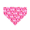 Pink Valentines Day Dog Bandana with Red, White & Pink Hearts is reversible