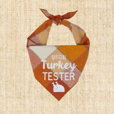Official Turkey Tester Luxe Flannel Dog Bandana