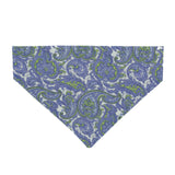 blues, green and white Paisley 'licious design  Dog Bandana - Over the Collar Style in 5 Sizes | Free Ship - Hunter K9 Gear
