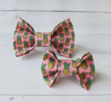 Pink Pineapple Friendship Dog Bow Tie for small to large Doggie's - Hunter K9 Gear