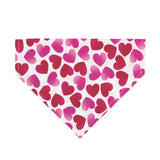 Pink and Red Valentine Heart Dog Bandana by Paisley Paw Designs