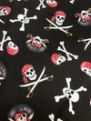 Jolly Roger Skull Fabric for dog bandana