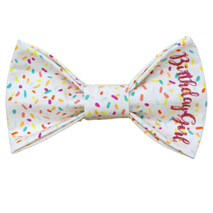 Birthday Girl Glitter Bow Tie