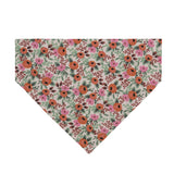 Beige bandana with pretty salmon colored roses with leaves
